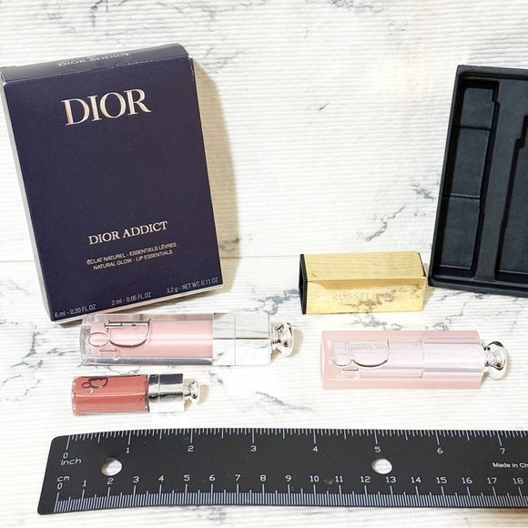 Zoe Dior Addict Natural Glow Lip Essentials Set (Pink Lip Glow, Maximizer & Mi - Picture 15 of 15